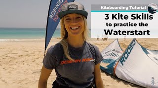 Kiteboarding Tutorial 3 Kite Skills to practice the Waterstart [upl. by Womack130]