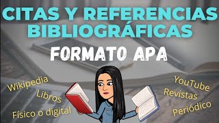 Citas y referencias bibliográficas APA ¿Wikipedia [upl. by Gobert]