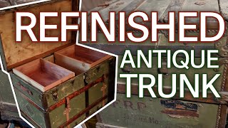 DIY Refinishing An Antique Trunk [upl. by Lemhaj]