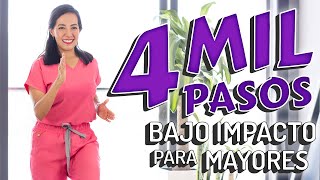 Caminata en Casa de Bajo Impacto  4 MIL pasos para Mayores [upl. by Athalee]