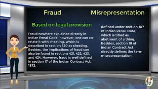 What is Difference Between Fraud amp Misrepresentation [upl. by Yrekcaz]