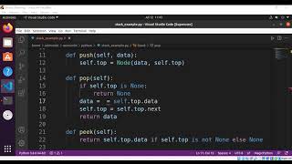 Python Implement a stack with push pop peek [upl. by Sabsay]