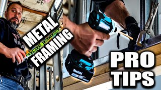 Metal amp Wood Stud Framing PRO CARPENTER SHOWS BEST WAY [upl. by Corley]