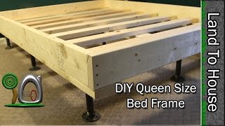 Queen Size Bed Frame DIY [upl. by Adieno]