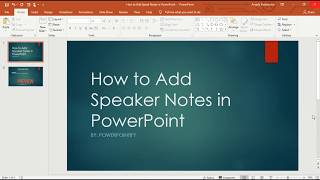 How to Add Speaker Notes in Microsoft PowerPoint [upl. by Eissirc402]