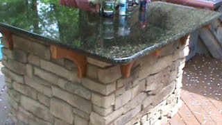 How to build a Cultured Stone Outdoor Bar [upl. by Decamp]