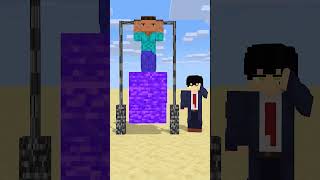 HELP Herobrine To Pull Up With Heavier And Heavier Bedrock friendship shorts trending anime [upl. by Lynelle]