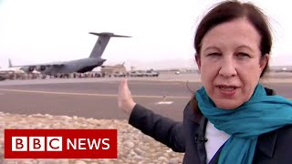 On the tarmac at Kabul airport in Afghanistan  BBC News [upl. by Gilberta]