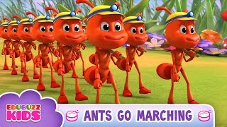 Ants Go Marching One by One Song  Nursery Rhymes [upl. by Aterg]