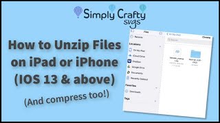 How to Unzip or Zip a File on an iPad or iPhone using the Files App IOS 13 and above [upl. by Gnex]