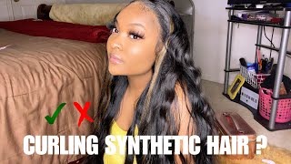 HOW TO CURL SYNTHETIC HAIR  ft Organique Hair [upl. by Concettina]