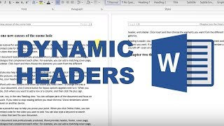 How to make dynamic headers in word [upl. by Jenkel]