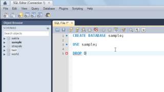 SQL Tutorial  5 Create Use and Drop Databases [upl. by Haibot]