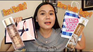 Bare Vanilla Versus Warm Vanilla Sugar  Victorias Secret Vs Bath amp Body Works [upl. by Aneryc]