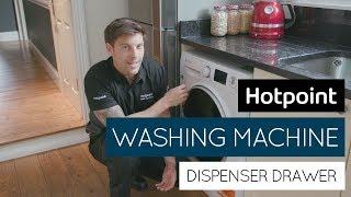 How to remove your washing machine dispenser drawer  by Hotpoint [upl. by Andrea]