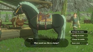 Zelda Breath of the Wild  How to change Horse Gear [upl. by Thomajan19]