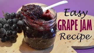 Homemade Grape Jam Recipe  Easy Low Sugar Jam [upl. by Adnuahsar386]