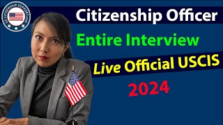 US Citizenship Interview  OFFICIAL USCIS N400 Naturalization Test [upl. by Lindemann]