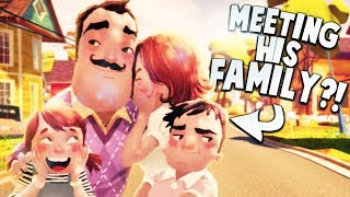 FINALLY MEETING THE NEIGHBORS FAMILY  Hello Neighbor Gameplay [upl. by Hourihan]