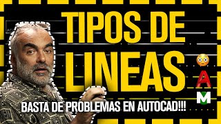 😲 TIPOS de LINEAS Autocad 😲 [upl. by Ardnuhs866]