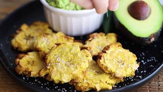 Air Fryer Tostones Twice Air Fried Plantains [upl. by Alil]