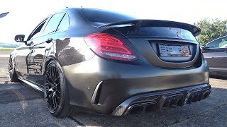 BRABUS 800 40L V8 C63 S AMG  Start Up Revs Drag Racing [upl. by Pansy]