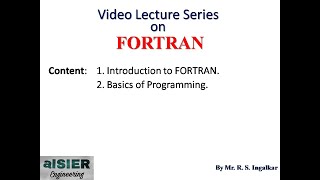 20 Introduction to FORTRAN [upl. by Aneema]