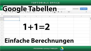 Einfache Berechnungen und Grundlagen Google Tabellen [upl. by Electra62]