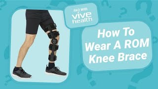 How To Wear A ROM Knee Brace Instructional [upl. by Aholah880]