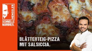 Schnelles Blätterteig Pizza mit Salsiccia Rezept von Steffen Henssler [upl. by Pettiford472]