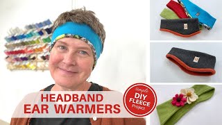 DIY FLEECE HEADBAND  EAR WARMERS [upl. by Harbert]