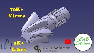 Helical Gear Design In Catia V5  Multisection  CATIA V5 Tutorial [upl. by Ahsocin]