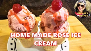 Rose Ice Cream Recipe  GulkandGulqand Ice Cream [upl. by Nero]