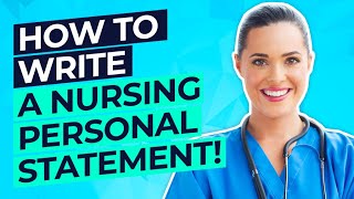 NURSING PERSONAL STATEMENT How To Write A UCAS Nurse Personal Statement Tips  Examples [upl. by Itaws]