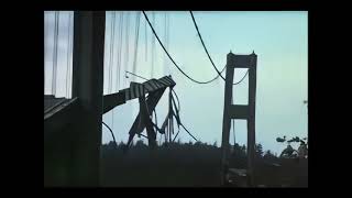 1940 Tacoma Narrows Bridge Collapse REMASTERED BY AI NO AUDIO [upl. by Yditsahc]