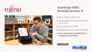 Fujitsu ScanSnap iX500 Desktop Scanner Overview  MacMall [upl. by Colis]