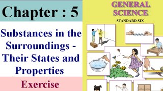 Substances in the surroundings their states and properties class 6 Excercise  6th standard science [upl. by Meldoh]