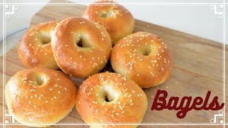 Bagel Recipe  Easy Homemade Bagels [upl. by Dorina]