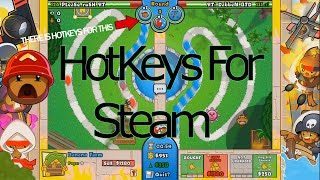 How To Use The Hotkeys for Steam on Bloons TD Battles [upl. by Blessington]