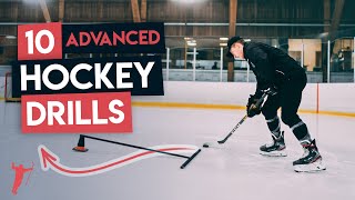 10 ADVANCED HOCKEY DRILLS TO IMPROVE YOUR SKILLS 🏒 [upl. by Irfan]