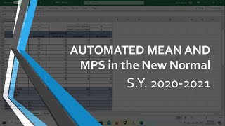 Automated Mean and MPS Mean Percentage ScoreTagalog Guide [upl. by Llehcim771]