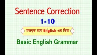 Sentence Correction 110  Basic English Grammar [upl. by Anen]