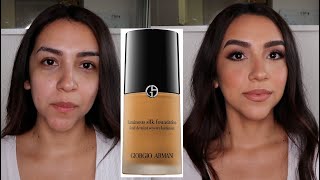 Giorgio Armani Luminous Silk Foundation x DRY SKIN  Review  Checkins [upl. by Billie]