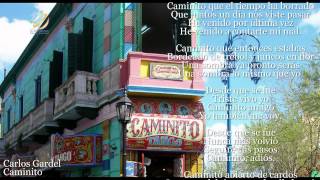 Carlos Gardel  Caminito LetraLyrics [upl. by Lynsey]