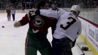 Wade Belak vs Derek Boogaard Dec 2 2009 [upl. by Naie83]