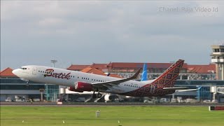 Pesawat Batik Air Take Off di Bandara Ngurah Rai Kota Denpasar Bali [upl. by Ahselet]