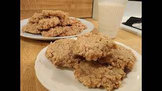 No Bake Peanut Butter Oatmeal Cookies [upl. by Analaj]