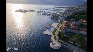 Tivat Montenegro  The Most Beautiful Place in Boka Bay by DRONE [upl. by Nnyre]