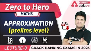 Approximation Prelims Level Questions in Maths  Adda247 Banking Classes  Lec8 [upl. by Shadow]