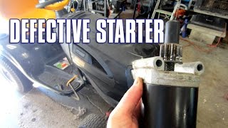 HOWTO Replace A Lawn Tractor Starter [upl. by Nnylear]